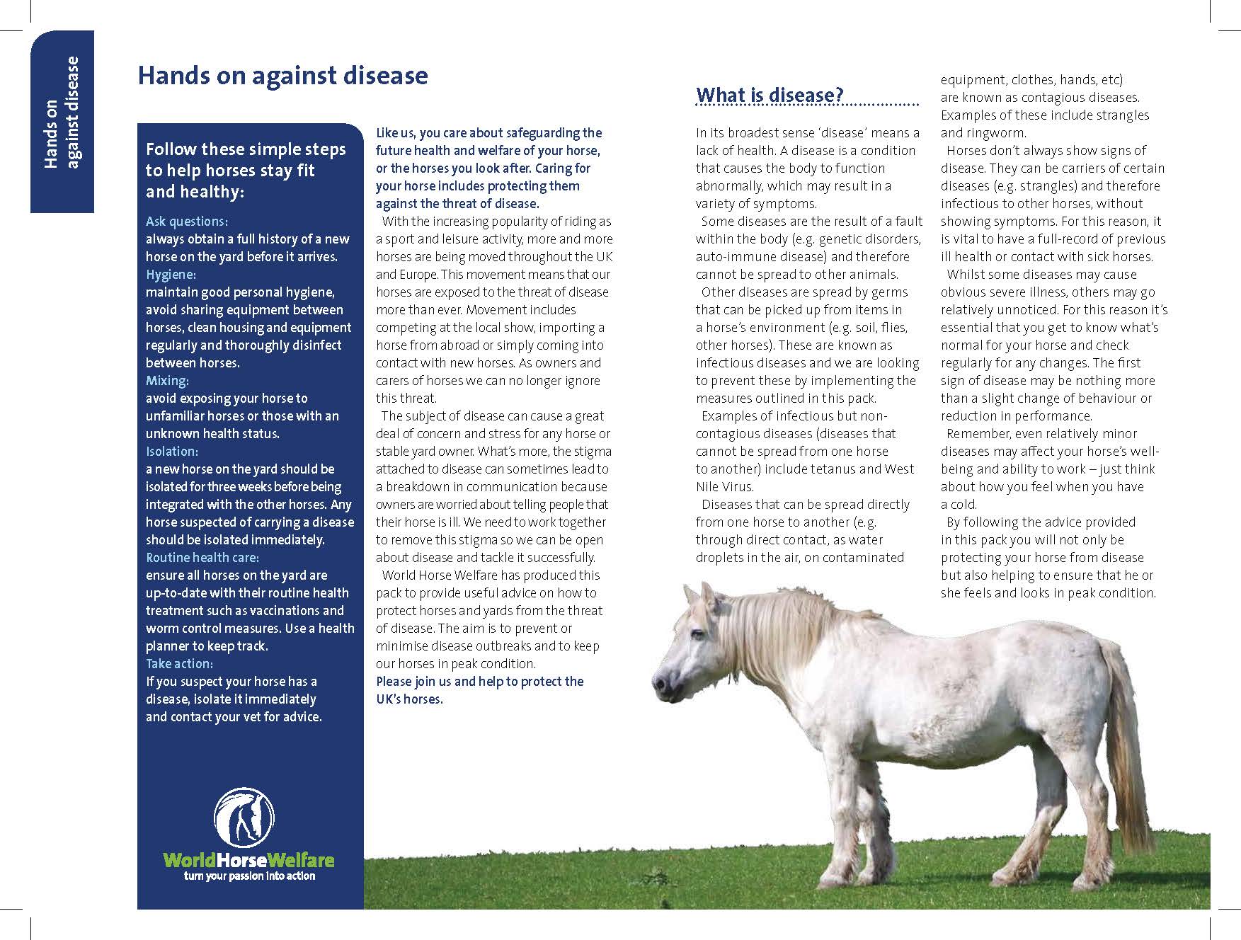 Keeping your horse healthy information pack