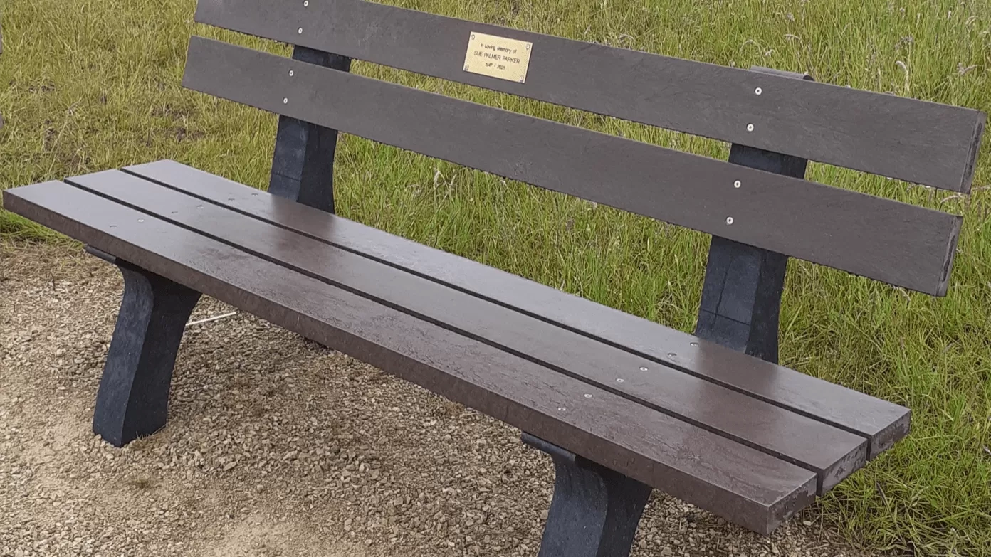 Memorial recycled bench with plaque £1,500