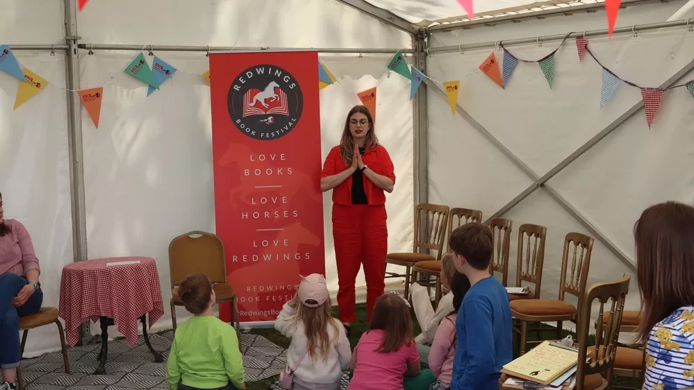 The workshop in the children's tent