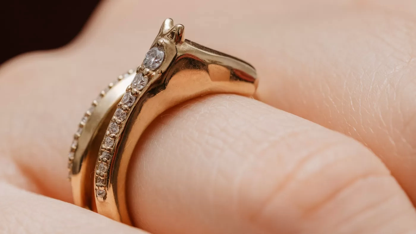 Beautiful ring with diamonds