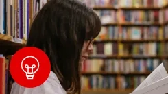 Person reading a book