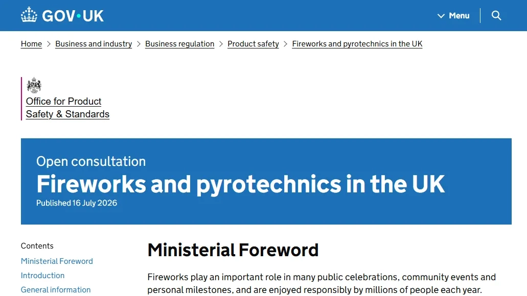 Fireworks consultation is open now