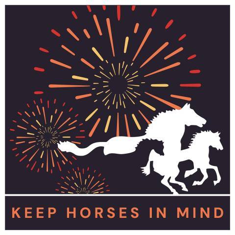 Fireworks campaign logo - keep horses in mind