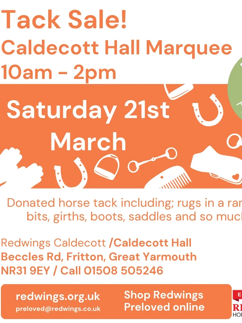 Poster for the Caldecott Hall tack sale