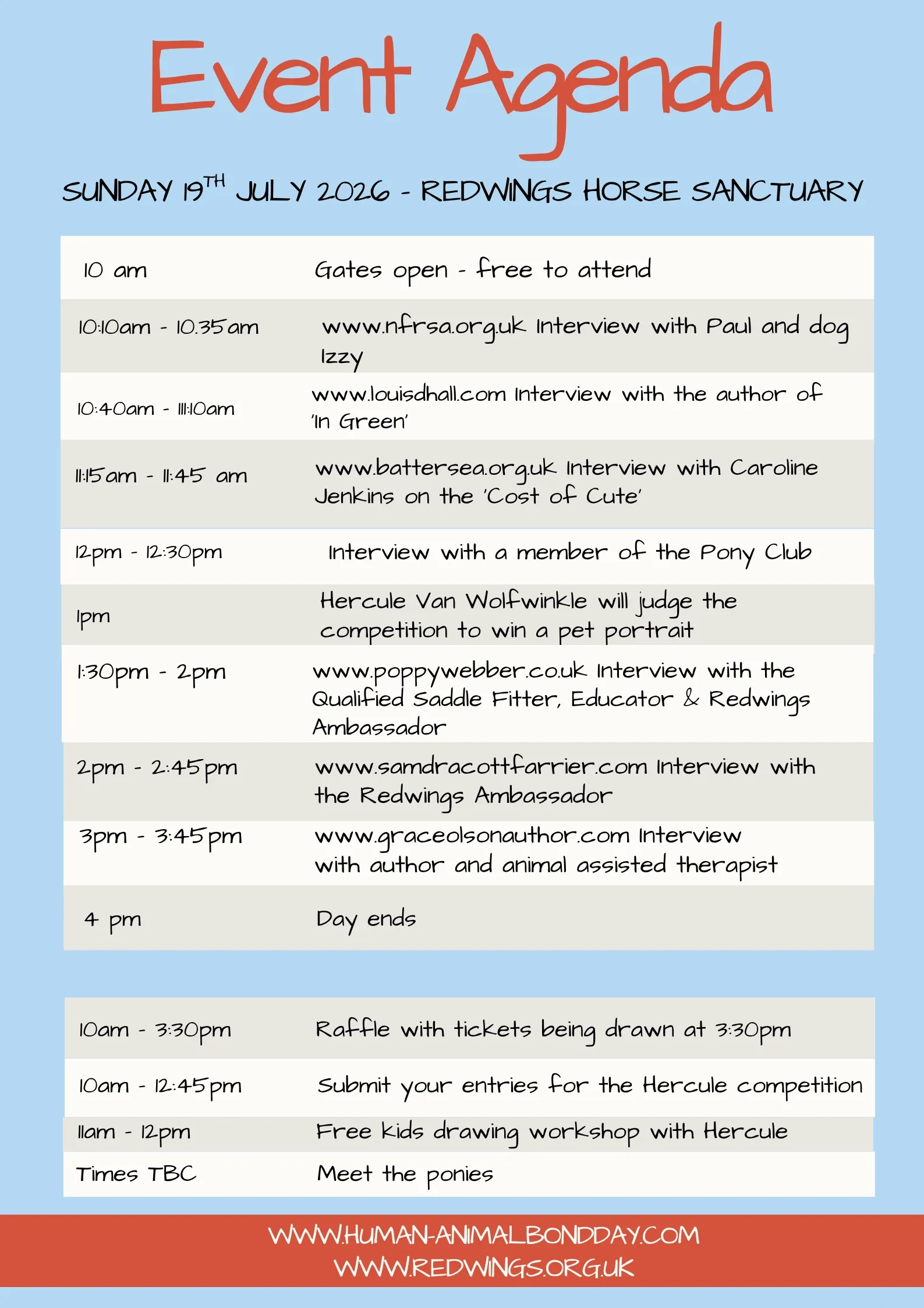 event agenda 